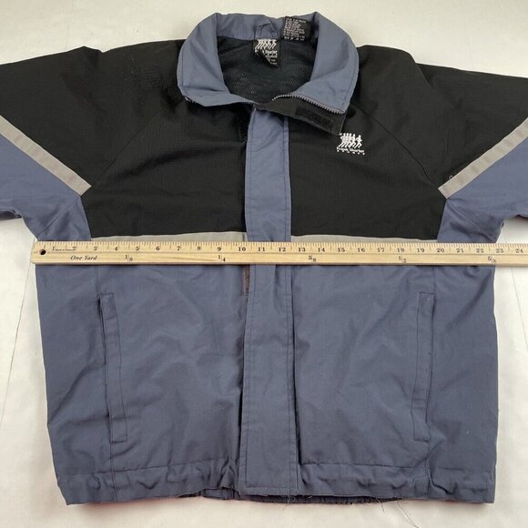 Frank Shorter Sports Windbreaker Jacket Men M Full Zip Poly  Reflective Running - Picture 6 of 13
